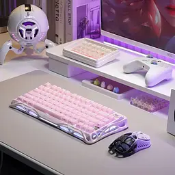 Клавіатура GravaStar Mercury K1 80keys Kailh Cheery Pink EN/UKR Sakura Pink (GS_K1_P_PNK) - мініатюра 12