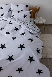 Комплект постільної білизни ТЕП Soft dreams Morning Stars полуторний чорний з білим (2-03857_25300) - мініатюра 3