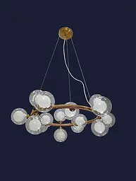 Люстра молекула кільце з кулями Levistella 761J2029-15 BK+CLWH - мініатюра 5