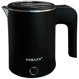 Електрочайник Sokany SK-SH-1077 міні 0.5 л 1000 Вт Чорний  - мініатюра 2
