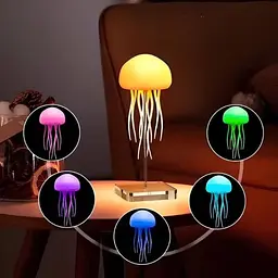 Підвісний нічник-лампа "Медуза" RGB 5W Білий, нічник у дитячій на акумуляторі, лампа нічник/світильник - мініатюра 9