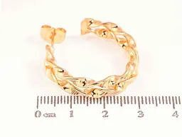 Сережки Xuping пусети позолота 18K "Подвійні дуги" 291322 - мініатюра 2