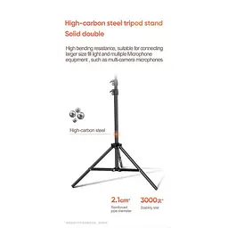Тримач трипод Joyroom з лампою кільцевою 12" JR-ZS228 AKL03 Fill light live holder - мініатюра 3
