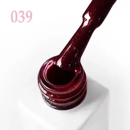 Гель-лак для нігтів червоний 039 з шиммером JOIA vegan 6 мл - мініатюра 4