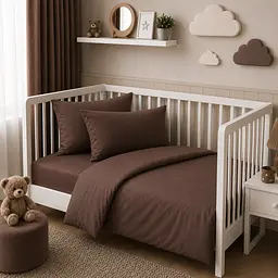Дитяча постільна білизна MIRSON BABY фланель Brown 110х160см (2200012799819) - мініатюра 3