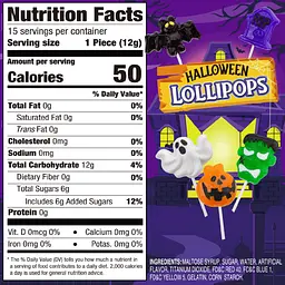 Льодяники на паличці Amos Halloween Candy Lollipop 180г - мініатюра 5