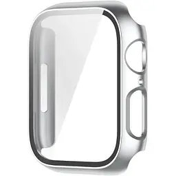 Чохол-накладка DK Пластик Soft-Touch Glass Full Cover для Apple Watch 41mm (silver)