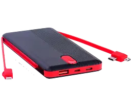 Універсальна зарядна батарея Power Bank Sword SW-20PO3 20000mAh (Micro USB Lightning Type-C) Чорно-червоний - мініатюра 4