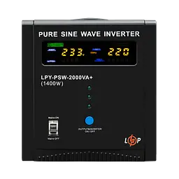 ДБЖ LogicPower LPY-PSW-2000VA+ (1400Вт) 10A/20A з правильною синусоїдою 24V
