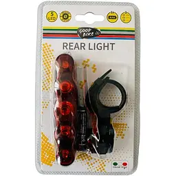 Ліхтарик світлодіодний Good Bike Emming 5 LED 2 режими червоне світло водостійкий (88324-IS) - мініатюра 4