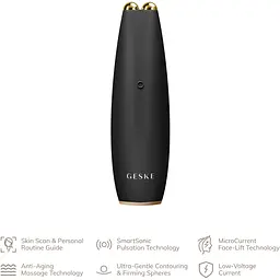 Мікрострумова ручка для підтяжки обиччя GESKE MicroCurrent Face-Lift Pen 6 в 1 сіра - мініатюра 4