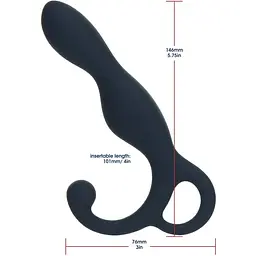 Масажер простати Lux Active LX1 Anal Trainer 5.75" Dark Blue віброкуля в комплекті - мініатюра 2