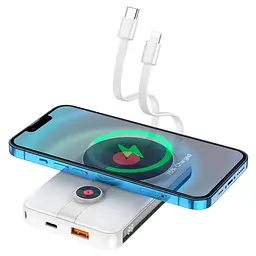 Power bank Hoco J92 22.5W/ PD20W/ QC3.0/ MagSafe Wireless Charger 10000mah білий - мініатюра 3