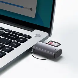 Карт рідер Baseus Lite Series USB-A to SD/TF Card Reader Сірий WKQX060013 - мініатюра 7
