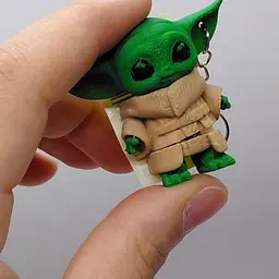Брелоки 3D "HERO BABY YODA Star Wars / Йода Маленький Зоряні війни" Keychain 3D-друк - мініатюра 3