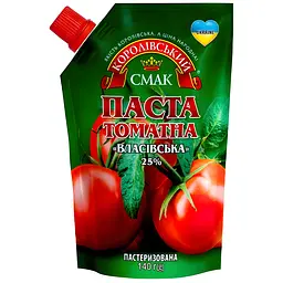 Томатна паста Королівський смак Власівська 25% 140 г (901998)