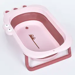 Ванночка силіконова складана ME 1141 CROCO Pink рожевий