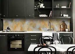 Кухонний фартух Happy Pocket Акварельний Мармур вініловий для кухні 65х250 см Фони Бежевий Z183865 - мініатюра 6