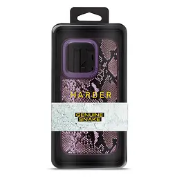 Кожаный чехол для Apple iPhone 15 Pro, Harder Genuine Snake, фиолетовый, термополиуретан ТПУ + экокожа с имитацией змеиной кожи, панель, защита корпуса, противоударный, микрофибра, рамка вокруг камеры, защита всего корпуса, (ARM76782) - мініатюра 3