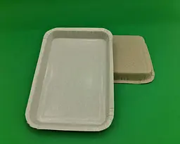 Лоток паперовий одноразовий, білий 150×215 мм, прямокутна, ламінована, 100 штук, для фасування, подачі - мініатюра 2