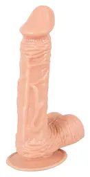 Фалоімітатор European Lover Medium з мошонкою тілесний - мініатюра 3
