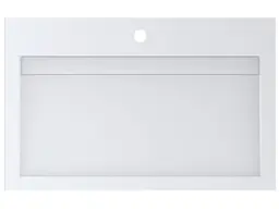 Умивальник Miraggio AGNESS 750 (0000153) Miramarble, Глянцевий, Накладний/Врізний, Білий - мініатюра 4