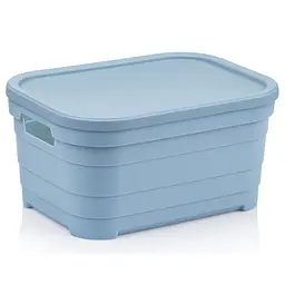 Кошик Idea Home Pyramid з кришкою 3.8 л 24x18x12.5 см блакитний (00638 Blue)