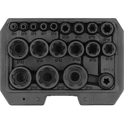 Набір торцевих головок Yato Torx Plus 19 шт. (YT-05197)