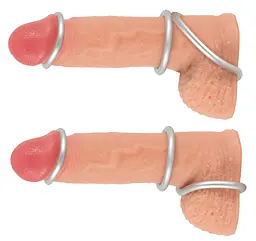 Набір ерекційних кілець You2Toys Metallic Cock Ring Set 3 шт. сріблястий - мініатюра 17