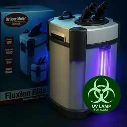 Зовнішній фільтр Kruger Meier Fluxion Elite 1200 UVC PRO для акваріумів 100-250 літрів - мініатюра 4