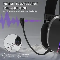 Attack Shark L90 Wireless Gaming Headset — бездротова Bluetooth-гарнітура з мікрофоном для геймерів, Чорний - мініатюра 6