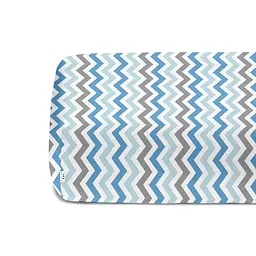 Набір простирадл на резинці Cosas GREY/BLUE ZIGZAG 140х200х20 см (Set_Grey_ZigBlueGrey_140x200_2) - мініатюра 4
