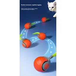 Іграшка для котів Me&Pet Інтерактивний м'яч червоний (NMP20-2) - мініатюра 6