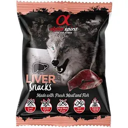 Напіввологі Ласощі Alpha Spirit Snacks Liver для собак з свинячою печінкою 50 г