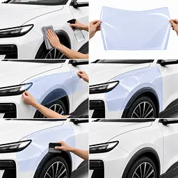 Антигравійна захисна бронеплівка за лекалами для Audi Q6 e-tron PPE 2024- повний кузов - мініатюра 2