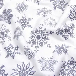 Простирадло Cosas на резинці фланель 100х200 snowflakes, срібло (Flannel_SnowflakesGrey_100x200x20) - мініатюра 5