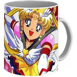 Кухоль GeekLand Sailor Moon Сейлор Мун на червоному тлі SM.02.07 330 мл різнобарвний - мініатюра 3