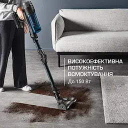 Пилосос бездротовий Rowenta X-Force Flex 12.60 Neo Auto Aqua Allergy 150 Вт автон. робота до 60 хв НЕРА чорно-синій - мініатюра 4