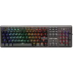 Клавіатура FS100 Stone Black "Fstyler", Black/Grey, USB, 10 режимів підсвічування A4Tech teh0028298
