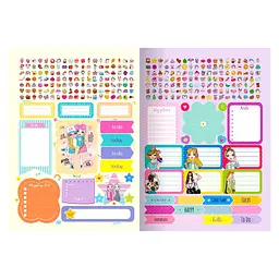 Книга з наліпками Для яскравих ідей LS-02-01 1000+ стікерів для дівчаток - мініатюра 2