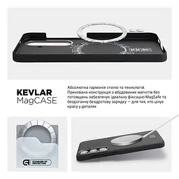 Чехол ArmorStandart BlackIcon Aramid Plain MagCase для Samsung S25 Black (ARM90162) - мініатюра 8
