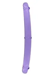 Двосторонній фалоімітатор Twinzer Double Dong 12 inch 32 см фіолетовий - мініатюра 3