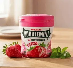 Драже Wrigley's Doublemint Strawberry Chewy Mint Candy 80г - мініатюра 5