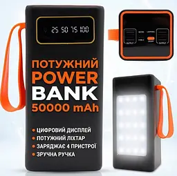 Повербанк No Brand Power Bank JS-658 50000 mAh Чорний (2104619090) - мініатюра 5