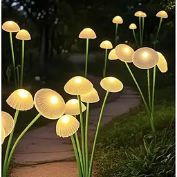 Світильник садовий Sun Lamp сонячний у формі грибів ww 10 LED 70 см водонепроникний 2 шт. - мініатюра 3
