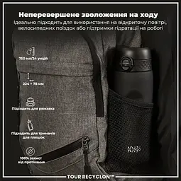 Пляшка для води ION8 750 мл (ЕКО пляшка) BPA Free Black (I8RF750BLK) - мініатюра 6