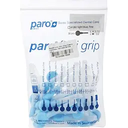 Набір міжзубних щіток Paro Swiss Flexi Grip 3.8 мм з ковпачком блакитний 30 шт. - мініатюра 2