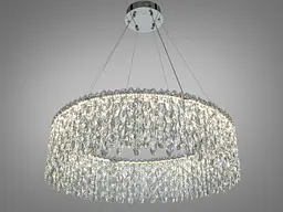 Підвісна кришталева LED люстра Diasha 582/800CH хром 78 см 104W 3 режими світла