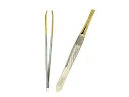 Пінцет Silver Style рівний золото SP-10/2
