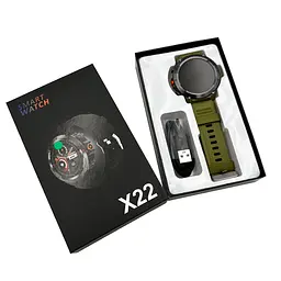 Смарт-годинник IWO X22 38mm, 330 mAh, IP68 Army Green (IWOX22AG) - мініатюра 2